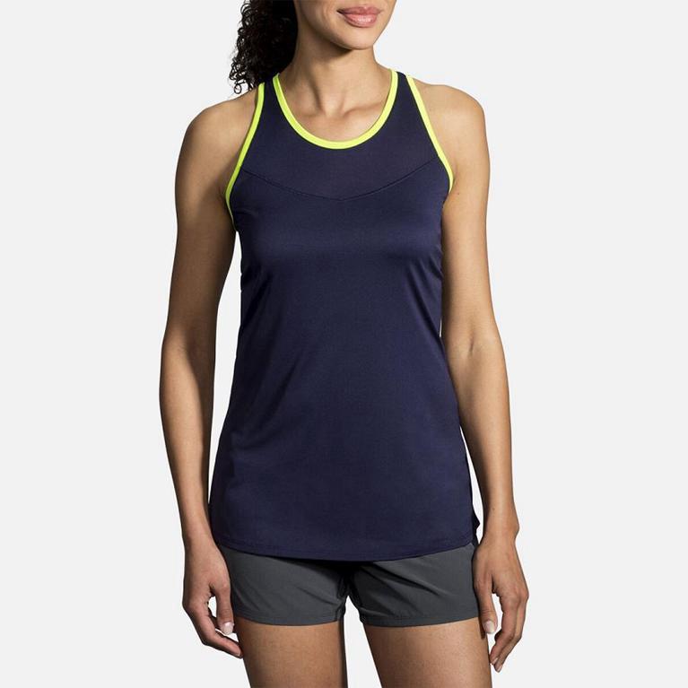 Brooks Stealth Womens Running Tank Top - Blue - Indonesia (DAKT-05297)